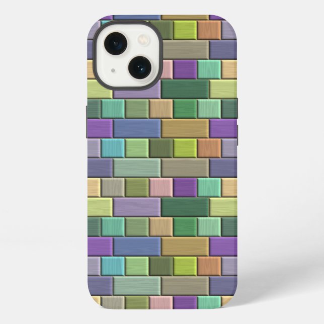Multicolored Tiles Pattern iPhone Case (Back)