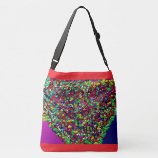 Multicolored Tree Between Worlds Crossbody Bag