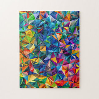 Multicolored triangle shapes  jigsaw puzzle