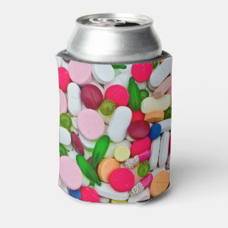 Multicolored vibrant medicinal pills can cooler