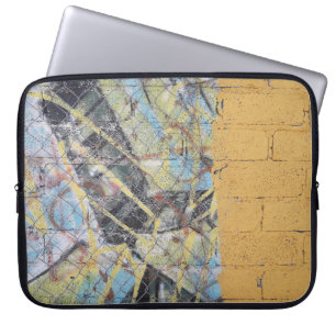 Multicolored wall painting laptop sleeve