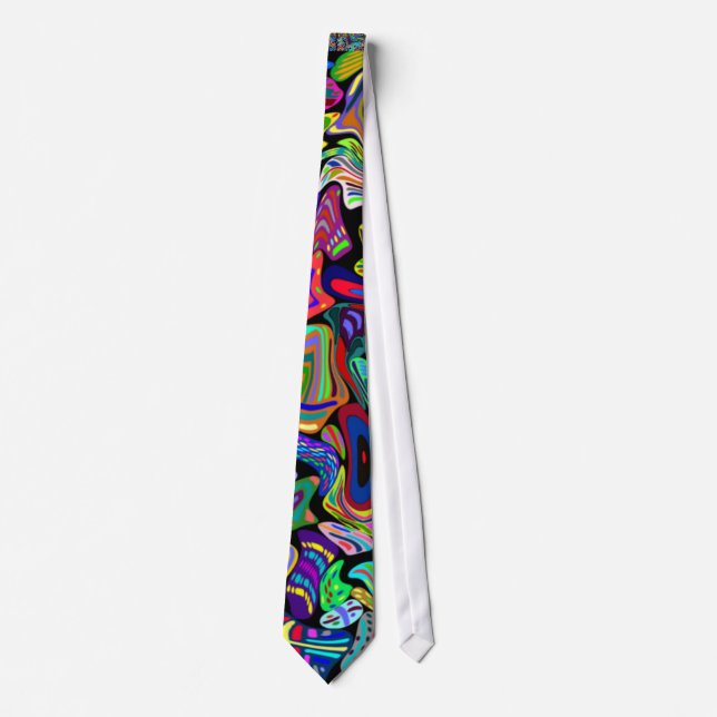 Multicolored Warped Look Tie Customizable (Front)