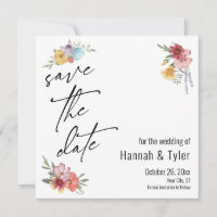 Multicolored Watercolor Meadow Wildflower Boho
