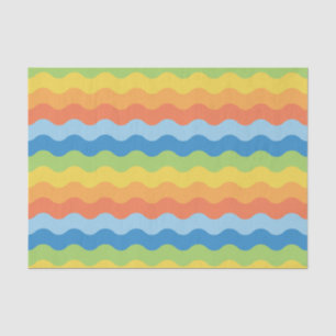 Multicolored Waves Pattern Tissue Paper