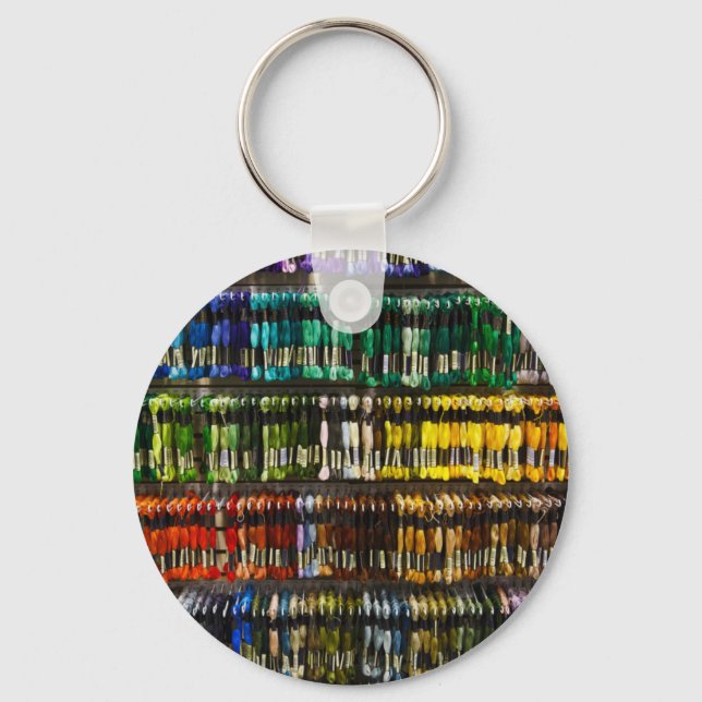 Multicolour Abstract Weave Keychain (Front)