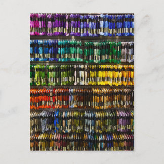 Multicolour Abstract Weave Postcard