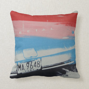 Multicolour fender throw pillow