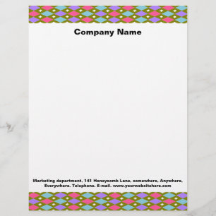 Multicolour Honeycomb Customizable Letterhead