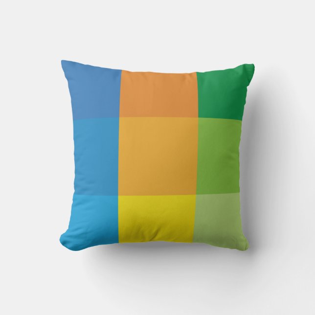 Multicolour - Polyester Throw Pillow 16" x 16" (Front)