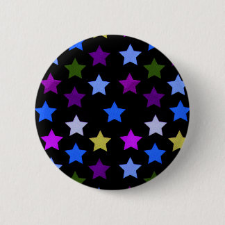 Multicolour Star Pattern Badge/Button 2 Inch Round Button