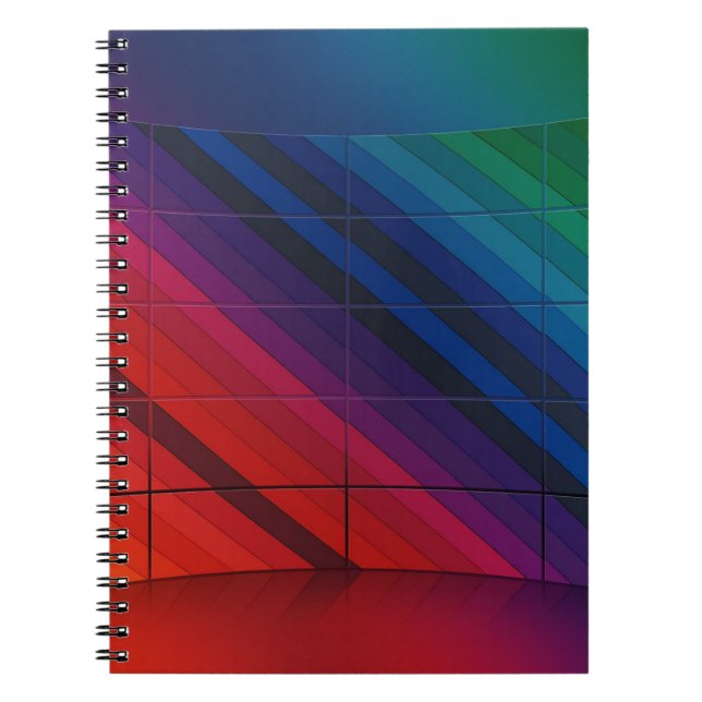 Multicolour Transition With Grid Notebook (Front)
