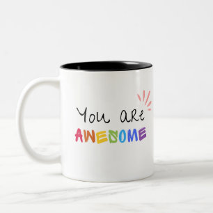 Multicolour Vibrant Positive Words Mug