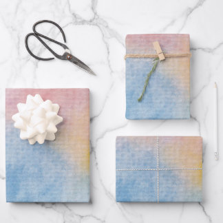 Multicolour Watercolour Print  Wrapping Paper Sheet