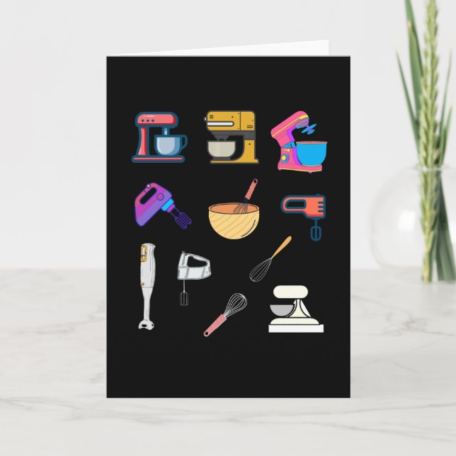 Multicolour whisk kitchen hand mixer variety pack card (Front)