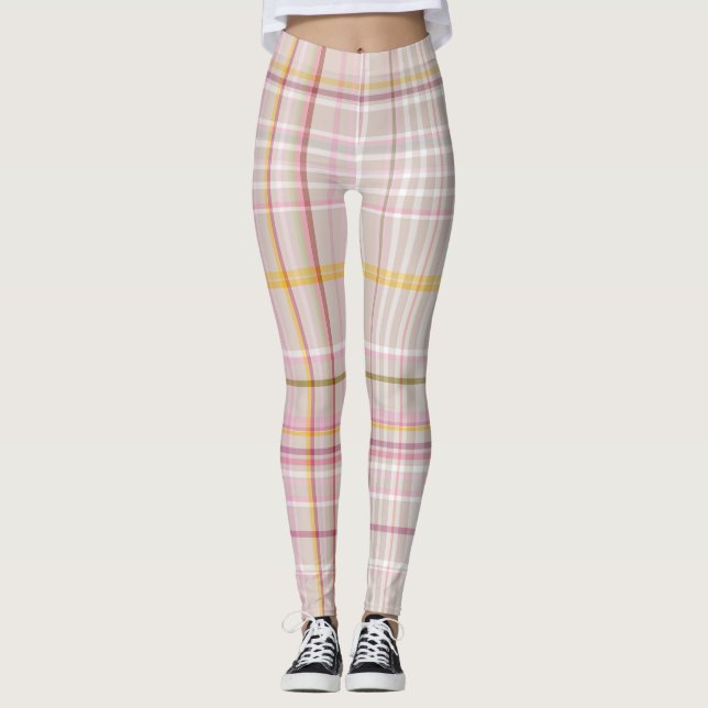 multicoloured check, leggings (Front)