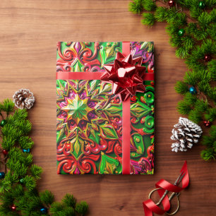 ~ Multicoloured Christmas Gifts ~  Wrapping Paper