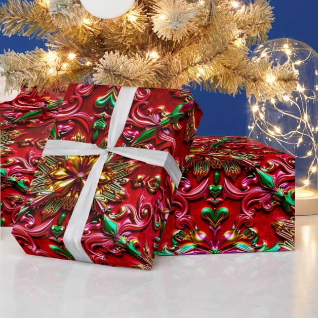 ~ Multicoloured Christmas Gifts ~  Wrapping Paper (Holidays)