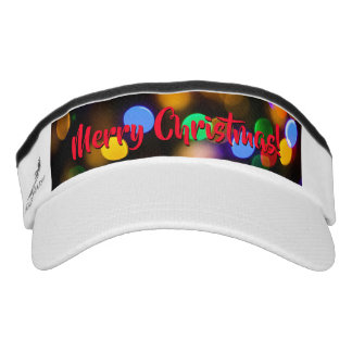 Multicoloured Christmas Lights. Add Text or Name. Visor