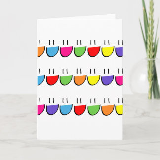 Multicoloured Face Greetings Card