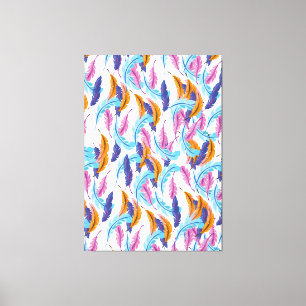 Multicoloured Feathers Canvas Print