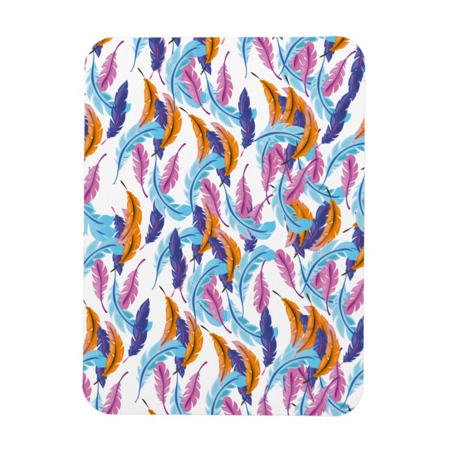 Multicoloured Feathers Magnet (Vertical)
