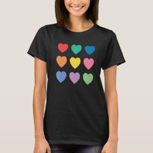 Multicoloured Hearts Premium T-Shirt