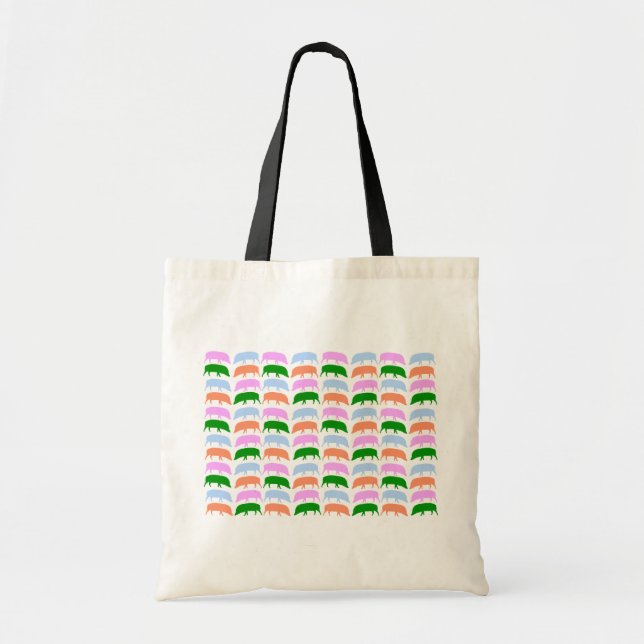 Multicoloured Hogs Budget Tote Bag (Front)