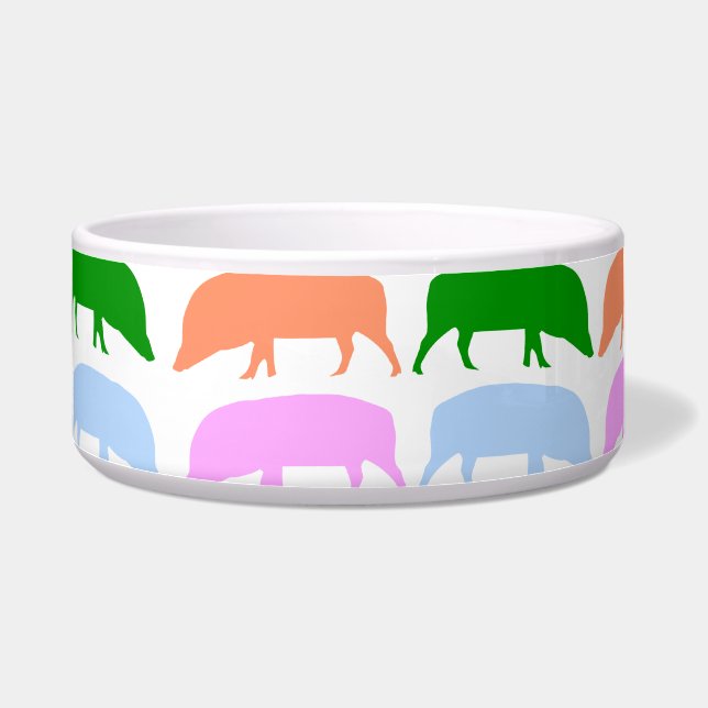Multicoloured Hogs Pink Blue Green Orange Dog Bo (Left)