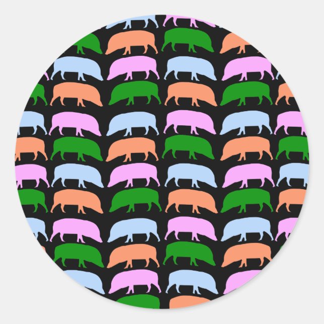Multicoloured Hogs Sticker (Front)