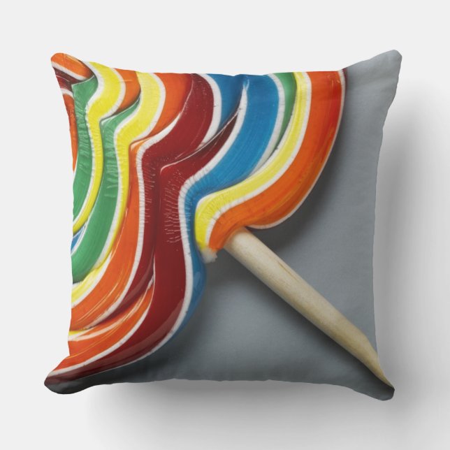 Multicoloured lollipop throw pillow (Front)