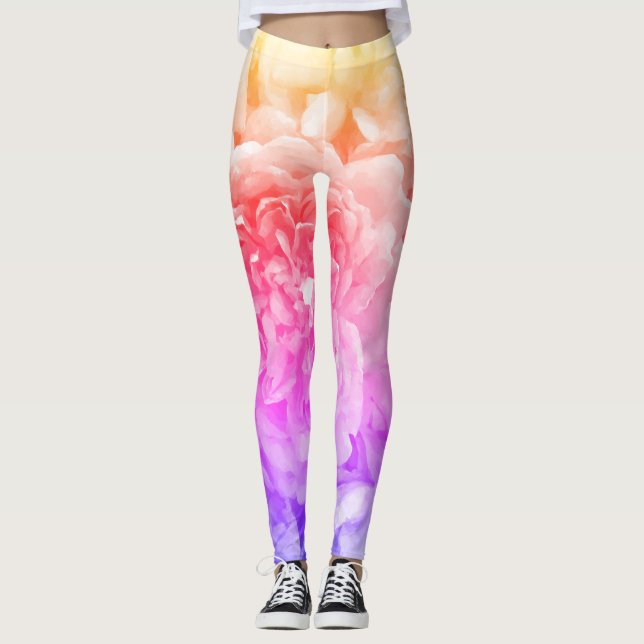 Multicoloured Rose Leggings (Front)