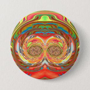 ~ Multicoloured Shades 3 Inch Round Button