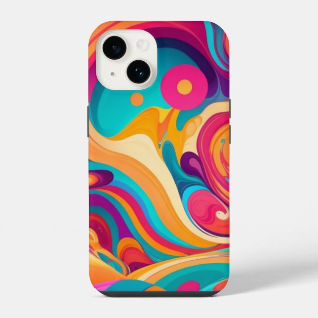 Multicoloured splash paint  iPhone case (Back)