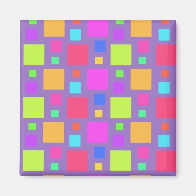 Multicoloured Squares 2011 Magnet (Front)