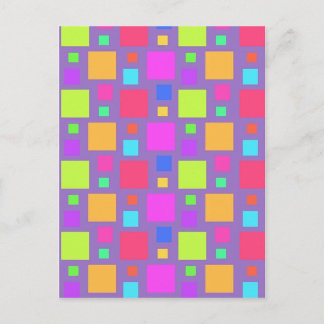 Multicoloured Squares 2011 Postcard (Front)