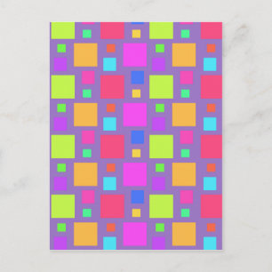 Multicoloured Squares 2011 Postcard