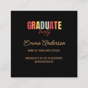 Multicoloured Stylish Typography Enclosure Card