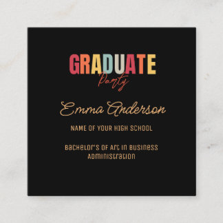 Multicoloured Stylish Typography Enclosure Card