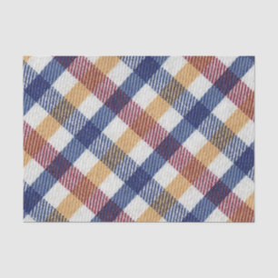 Multicoloured Tartan Pattern Tissue Paper