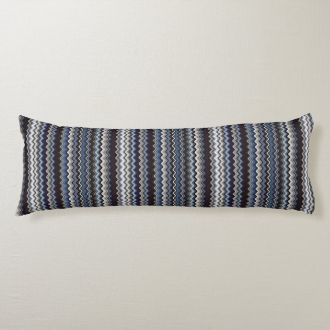 Multicoloured Wavy Pattern Body Pillow (Front)