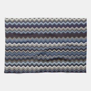 Multicoloured Wavy Pattern Kitchen Towel