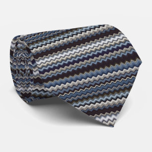 Multicoloured Wavy Pattern Tie