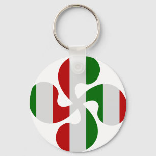 Multicouleur Basque Cross Keychain