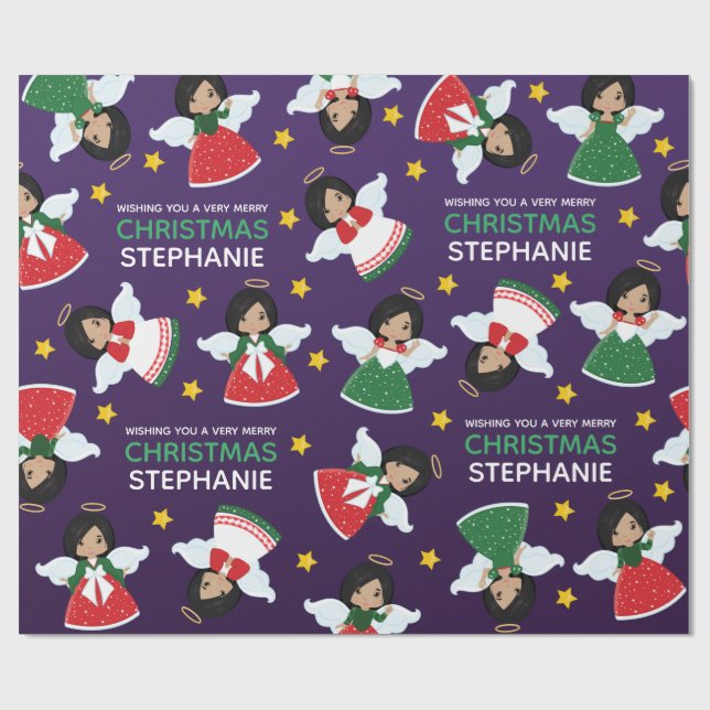 Multicultural Angel Wrapping Paper (Flat)