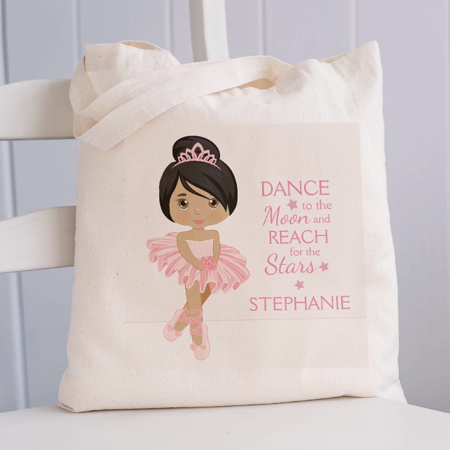 Multicultural Ballerina Personalized Tote Bag (Creator Uploaded)