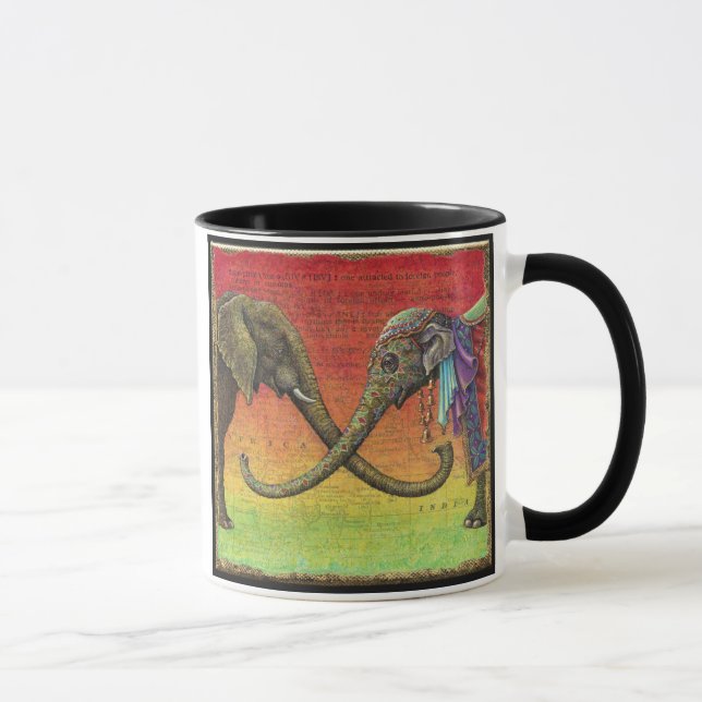 Multicultural elephant mug: Xenophile Mug (Right)