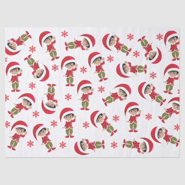 Multicultural Elf Boy Tissue Paper (Front)