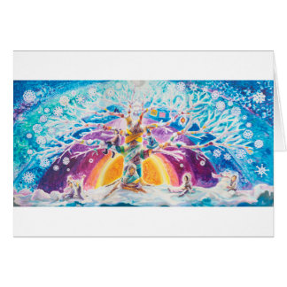 Multicultural Tree of Life - Winter | Blank Card
