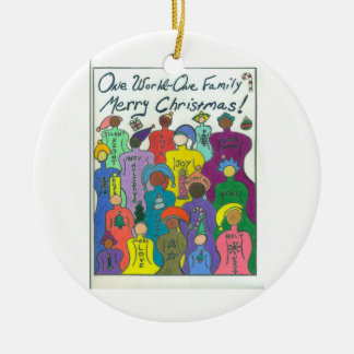 Multiculturel, ornements de Noël d'amour de
