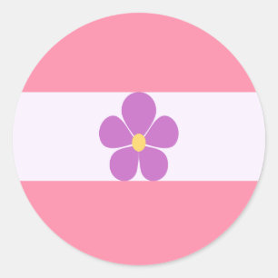 multigender pride flag   classic round sticker